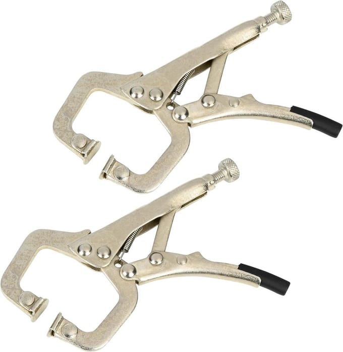 Benson Mini griptangen - traploos instelbaar - snelle ontgrendeling - 125 mm - set van 2