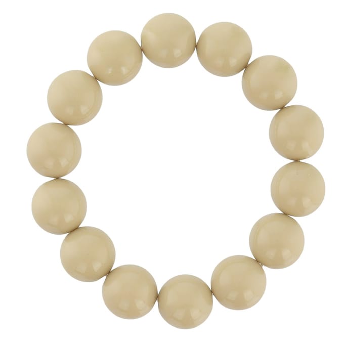 Behave - Armband - Beige kralen - Elastisch