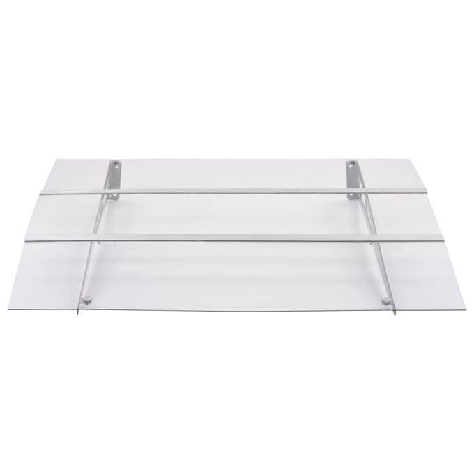 vidaXL - Deurluifel - 120x90 - cm - polycarbonaat - zilverkleurig - en - transparant