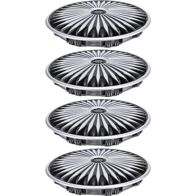 4 Pièces Moyeu R14   14 Pouces ABS Style Cache-Moyeu Remplacement pour gray