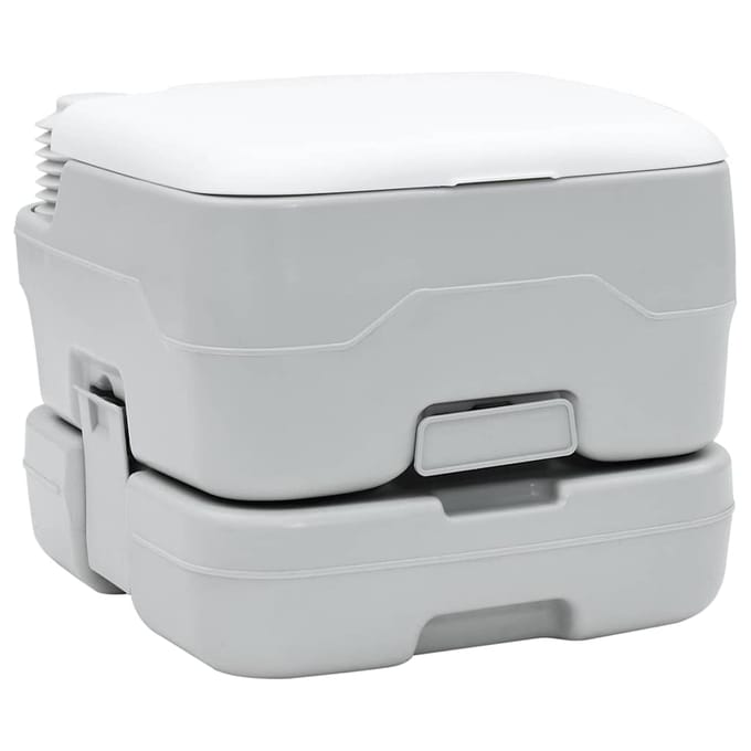 vidaXL Camping Toilet Grijs en Wit 41,5 x 36,5 x 30 cm Polyetheen