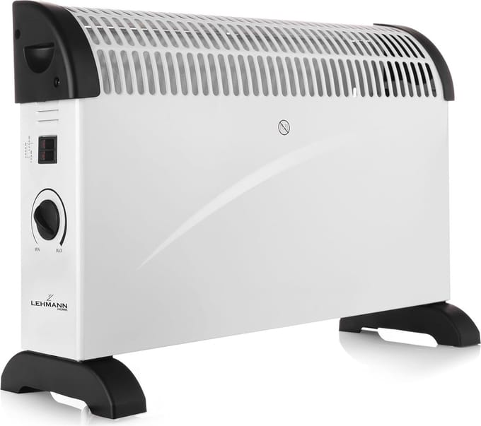 Convector elektrische verwarming met thermostaat en oververhittingsbeveiliging - 750/1250/2000 watt