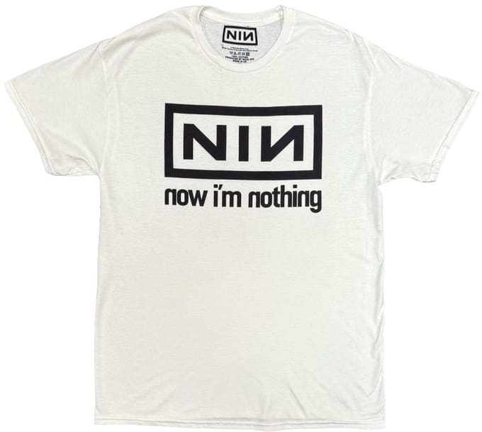 Nine Inch Nails - Now I'm Nothing Heren Tshirt - S - Wit
