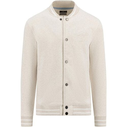 Fynch-Hatton Vest College Collar Button-Cardigan New Off White / male