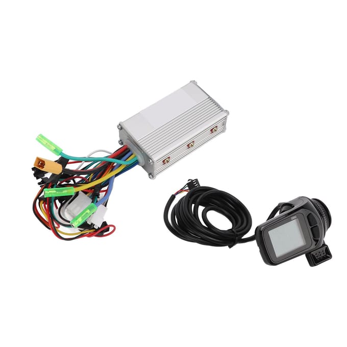364860V 350W Motor Borstelloze Controller Elektrische Fiets 3 Modus Sinusgolf Controller Kit met LCD black