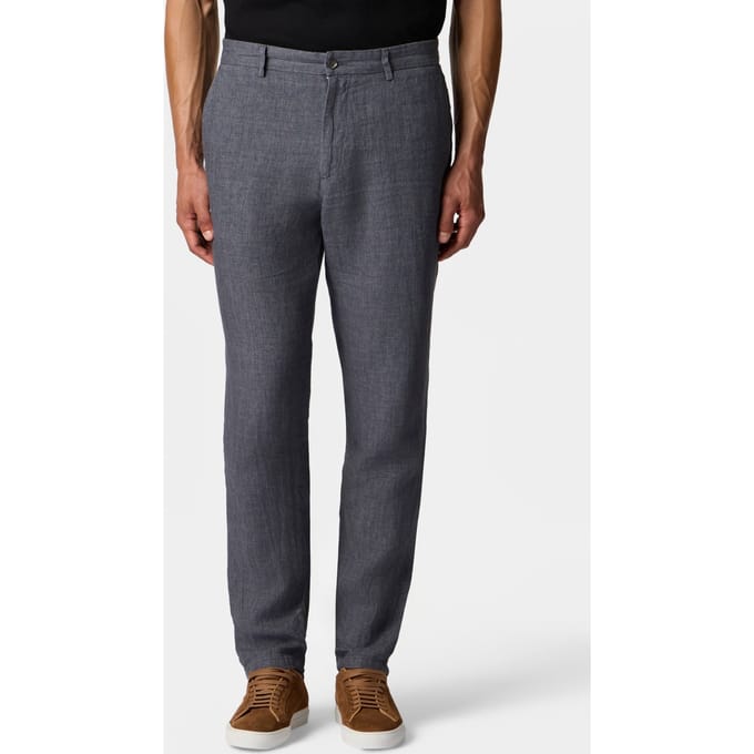 Brooks Brothers Linen Trousers Dark Grey Größe: W30 | Maßgeschneiderte Hosen Outlet | Herren | Grau
