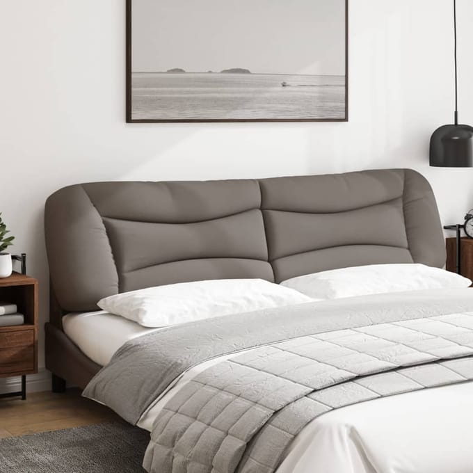 vidaXL - Hoofdbordkussen - "Hvar" - 200 - cm - stof - taupe