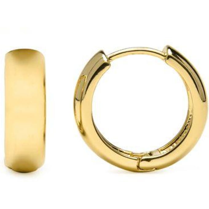 Boucles d'oreilles - LUXENTER - Apruk - Créoles cerceaux modernes - Or jaune 18k - Diamètre 22 mm jaune