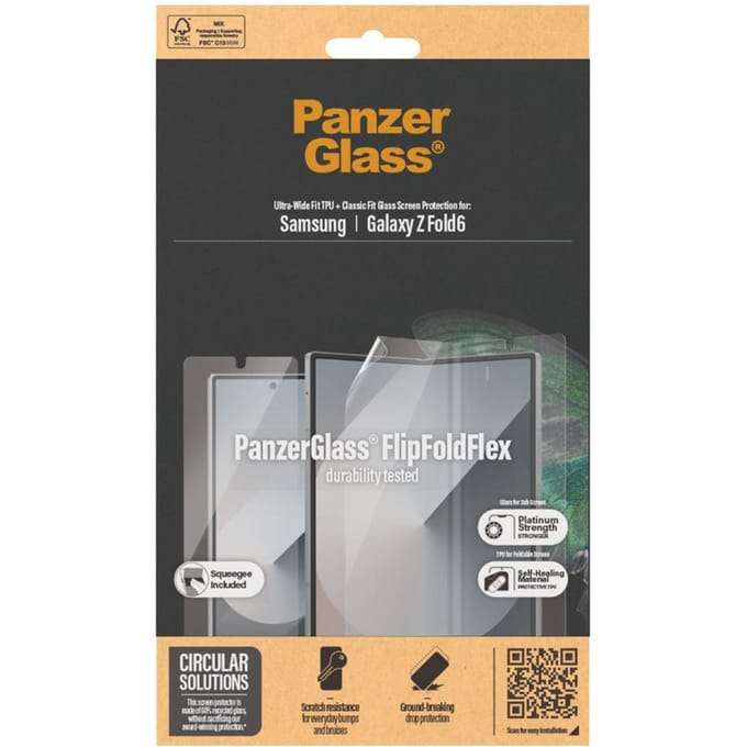 PanzerGlass Anti-Bacterial Case Friendly Screenprotector geschikt voor Samsung Galaxy Z Fold 6