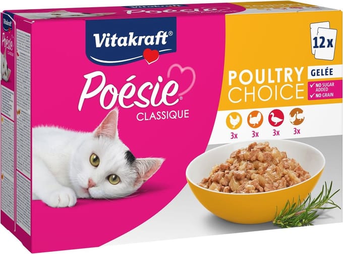 Vitakraft Poesie Classique Gevogelte Gelei 12x85 gram - 5 Dozen