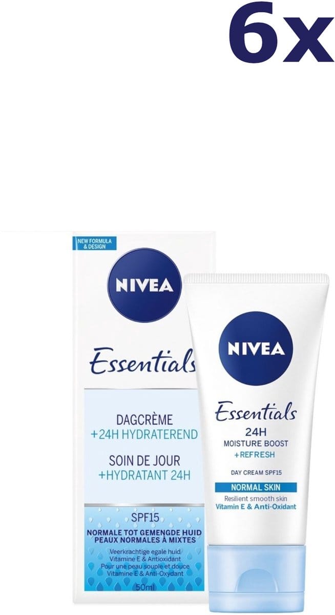 6x NIVEA Hydraterende Dagcrème met SPF15