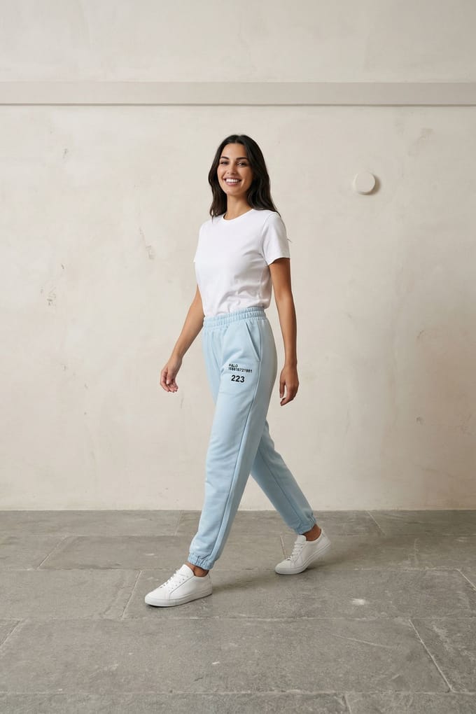 Midden taille bedrukte katoen Lycra joggingsbroek
