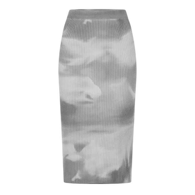 Diesel Dames Betty Tie-Dye slanke kokerrok van wolmix (Vorstgrijs)