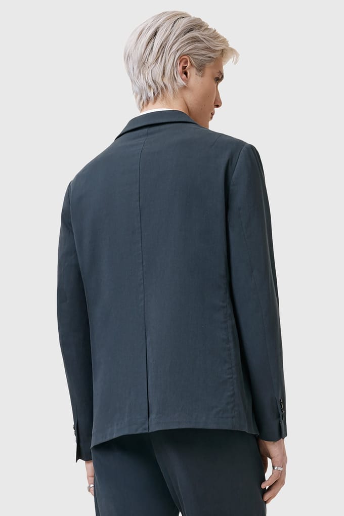 AllSaints Bay Blazer Ink Blue Größe: 44 | Blazer Outlet | Herren | Blau