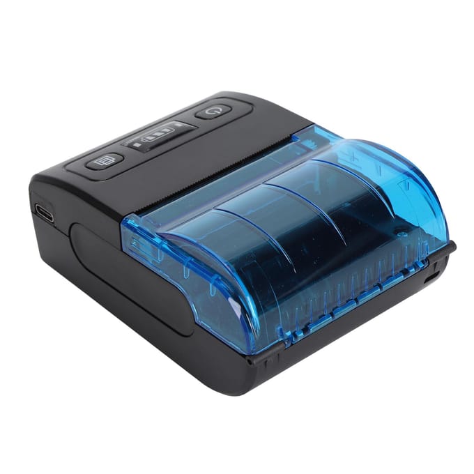 Draagbare Thermische Bonprinter 1500mAh 58mm Meertalige Ondersteuning Bluetooth Mobiele Thermische blue