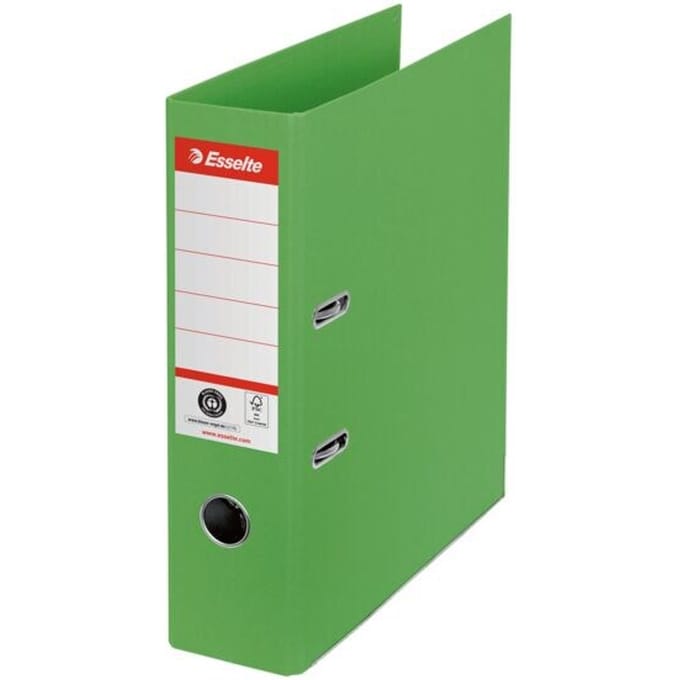 Esselte No. 1 Ordner A4 - Rugbreedte van 75mm - 100% Gerecycled Karton - Groen
