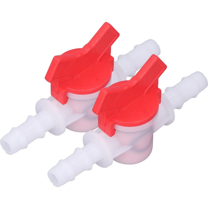 2 Pièces Valve de Contrôle de Débit Arrêt d'Eau Régulateur Kit d'Accessoires Interrupteur ABS 10mm 0.39in