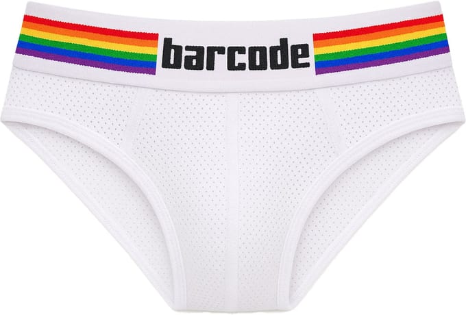 Barcode Berlin Pride Brief White - MAAT S - Heren Ondergoed - Slip voor Man - Mannen Brief