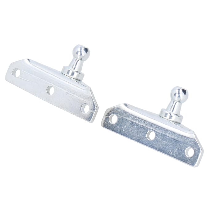 2 stuks Kogelboutbeugels 10mm voor Gasveer Veerpakket M10 Autoaccessoire white
