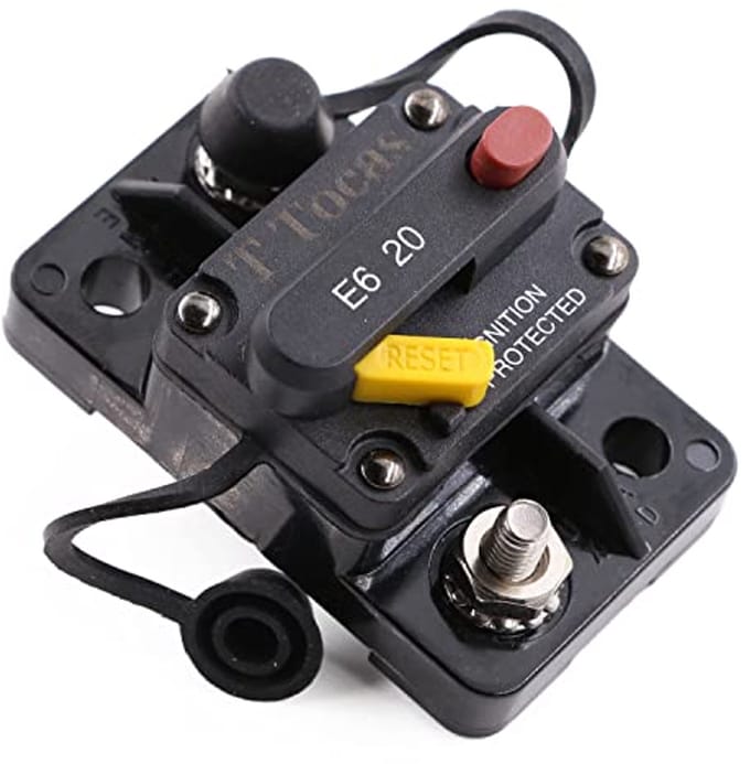Mini stroomonderbreker 20A 12V-32V met handmatige reset voor auto en boot