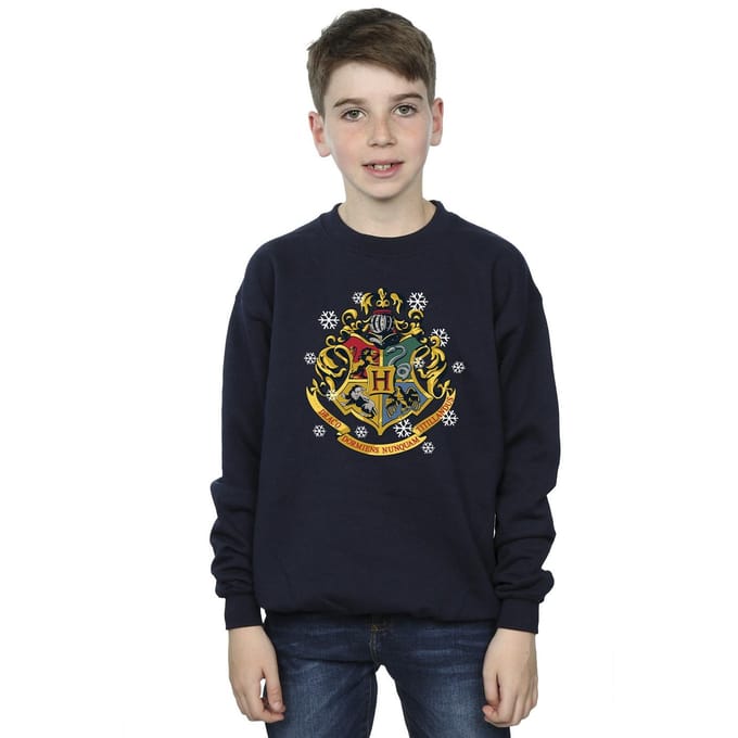 Harry Potter Sweatshirt met kerstmotief voor jongens (Marineblauw)