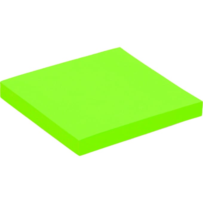 Memoblok Quantore 76x76mm neon groen 100 vel