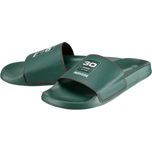 PARKSIDE Heren badslippers, Fan Edition (groen, 41)