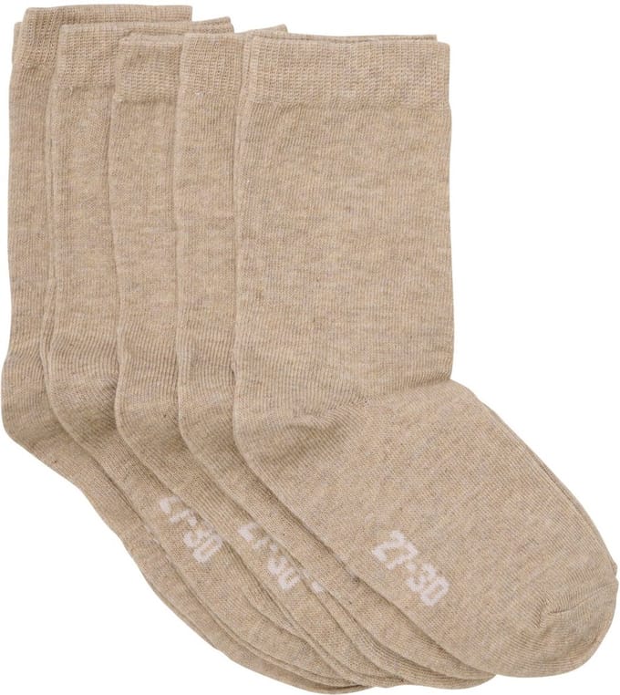 Minymo kindersokjes (enkelsokken) effen (5-pack) 5077