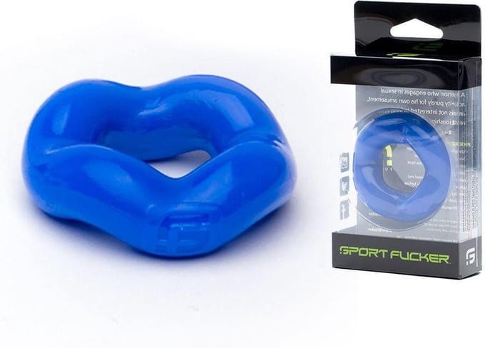 Sport Fucker - Revolution Ring - Rekbare Cockring - Blauw