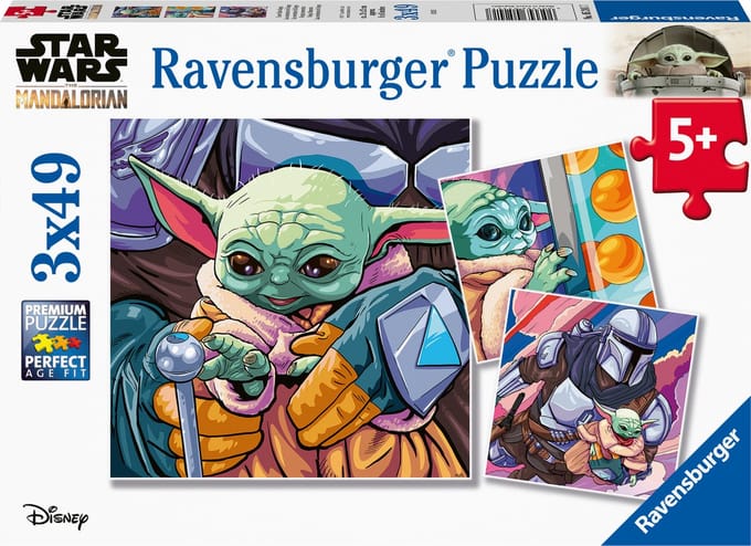 Ravensburger Star Wars The Mandalorian Grogu Moments - Kinderpuzzel 3 x 49 stukjes - Vanaf 5+
