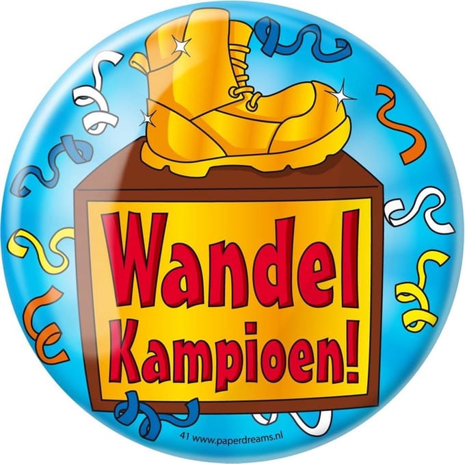 Paperdreams - Button XL - Wandelkampioen