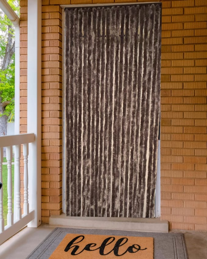 Kattenstaart vliegengordijn Taupe 90x220 cm