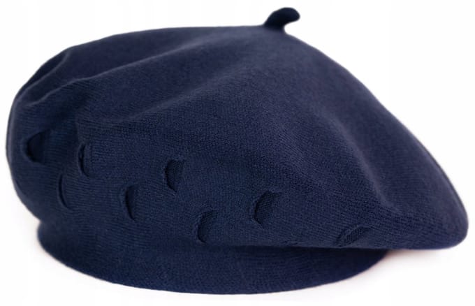Zachte Dames Beret Milla - Classy, ​​Elegant & Warm Marineblauw