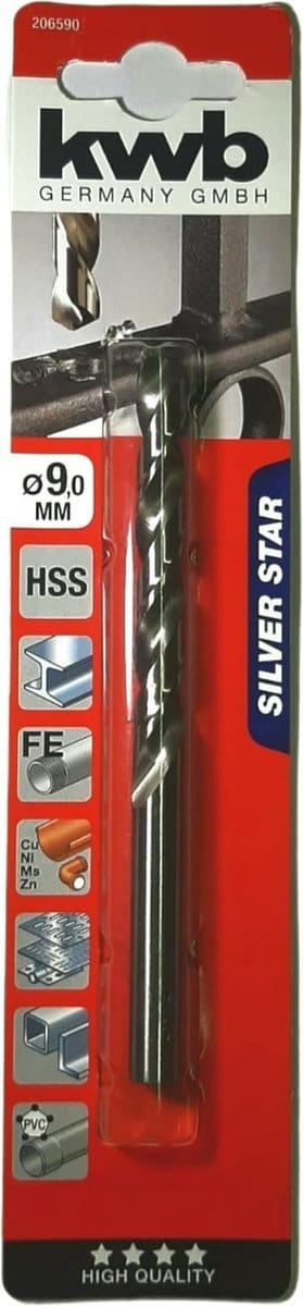 KWB - Metaalboor - Metaal-spiraalboor - Type HSS - 9mm