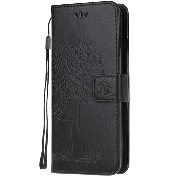 Comfycase Samsung Galaxy S20 Ultra Bookcase Hoesje Uiltjes Zwart