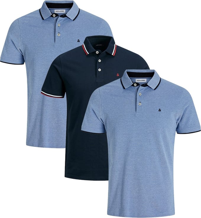 Jack & Jones Heren poloshirt 3 pack Paulos - Slim Fit