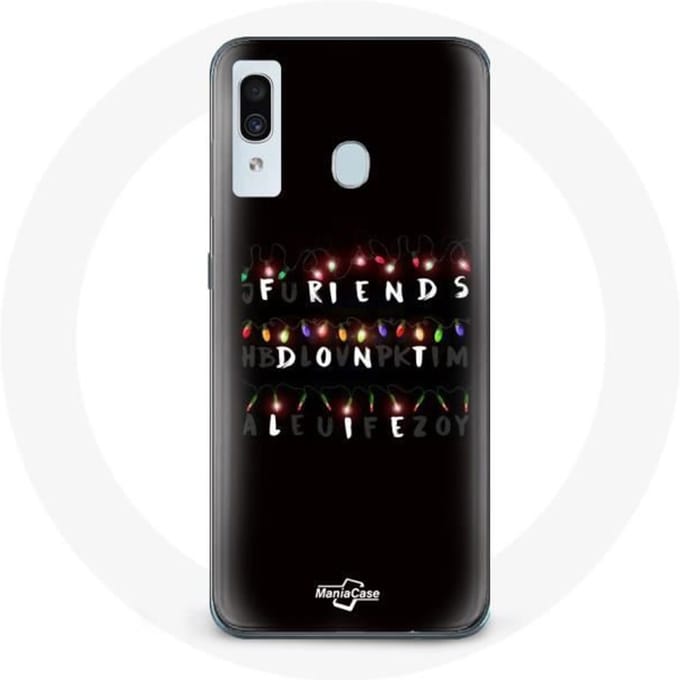 Coque - Samsung - Galaxy A20e - Souple - Noir - Stranger Things - Joyeux Noël