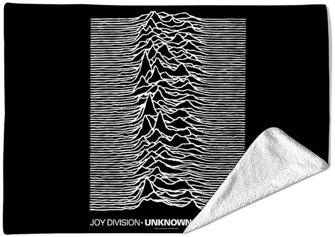 Rocksax Joy Division - Unknown Pleasures Plaid - Eenpersoons (127cm x 152cm) - Zwart/Wit