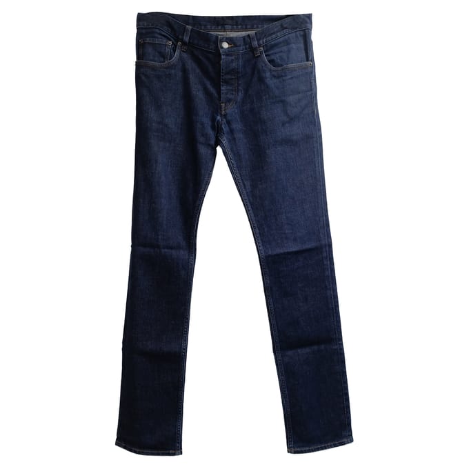 Prada Slim-Fit jeans met middelhoge taille in blauwe katoenen denim