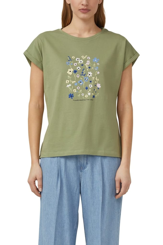 s.Oliver T-shirts Dark Green Größe: 36 | Hemden Outlet | Damen | Grün