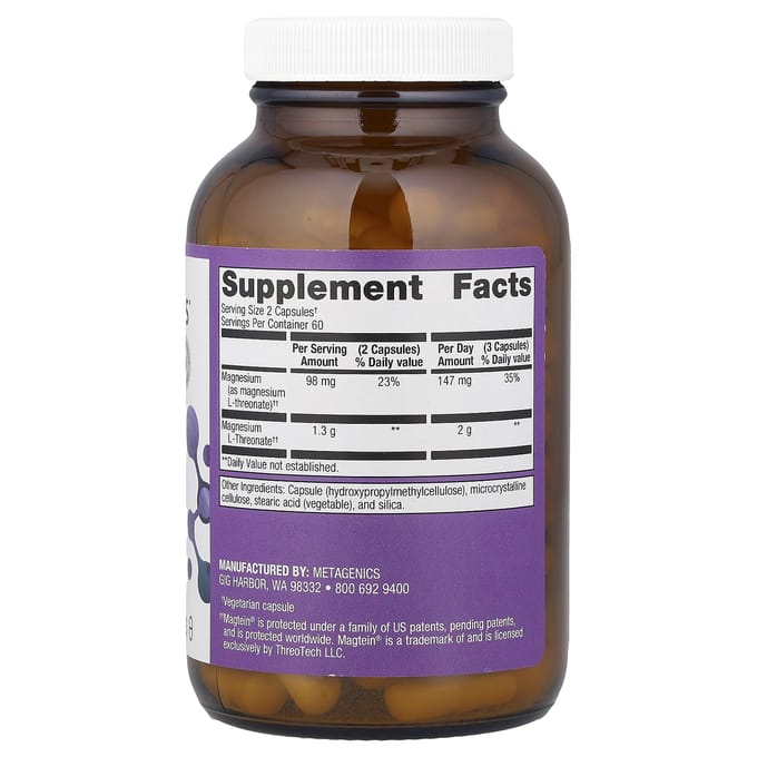 Magnesium L-Threonaat, 120 Capsules