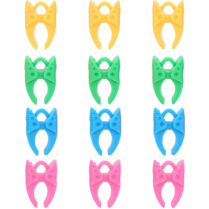 12 stuks Siliconen Spoelklemhouder Spoel Spoel Draadclip Naaigereedschap Accessoires green