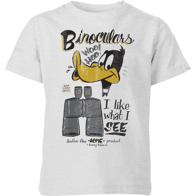 Looney Tunes ACME Binoculars Kids' T-Shirt - Grey - 122/128 (7-8 jaar)