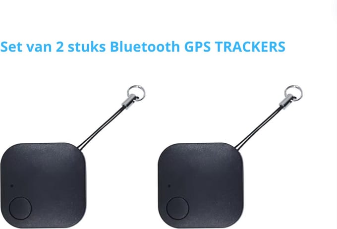 Mini Bluetooth GPS Tracker - Set van 2 stuks - Volg systeem - Voor kind, fiets, scooter, auto of hond - 30-50M bereik
