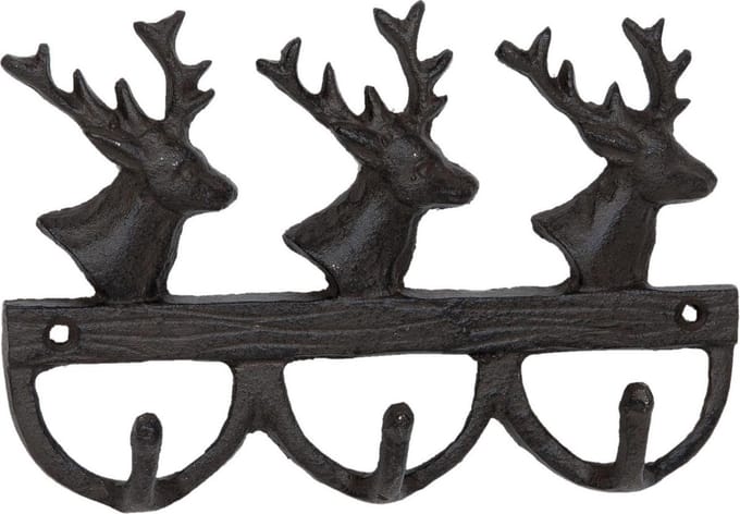 Clayre&Eef | Kapstok Hert | 18*3*11 cm | ijzer