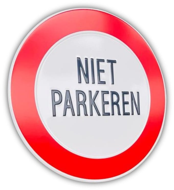 Niet Parkeren - Aluminium Geperst - Rond Bord - Ø 30cm