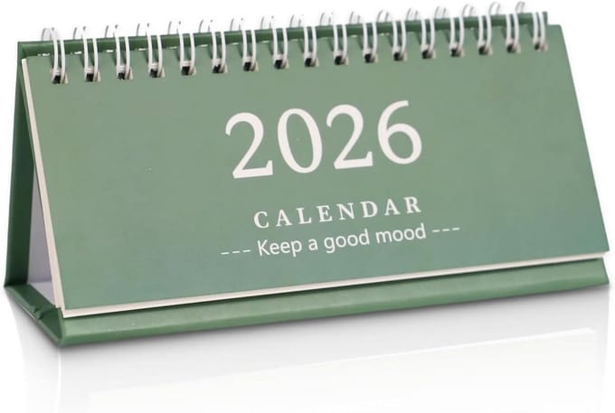 Bureaukalender 2025-2026 Klein - Staand Bladermodel voor Thuis en Kantoor