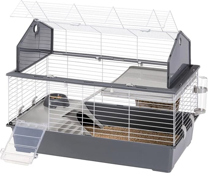 Ferplast Barn 100 - Knaagdierkooi - Grijs - 96 x 57 x 73 cm