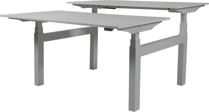 Zit Sta Bureau (2pp) - Elek 140x80/80 grijs - alu frame