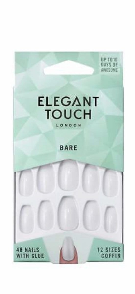 Elegant Touch London Bare Ongles natural wit Nagels 48 + lijm